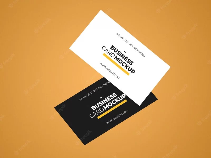 Realistic business card mockup template Free Psd