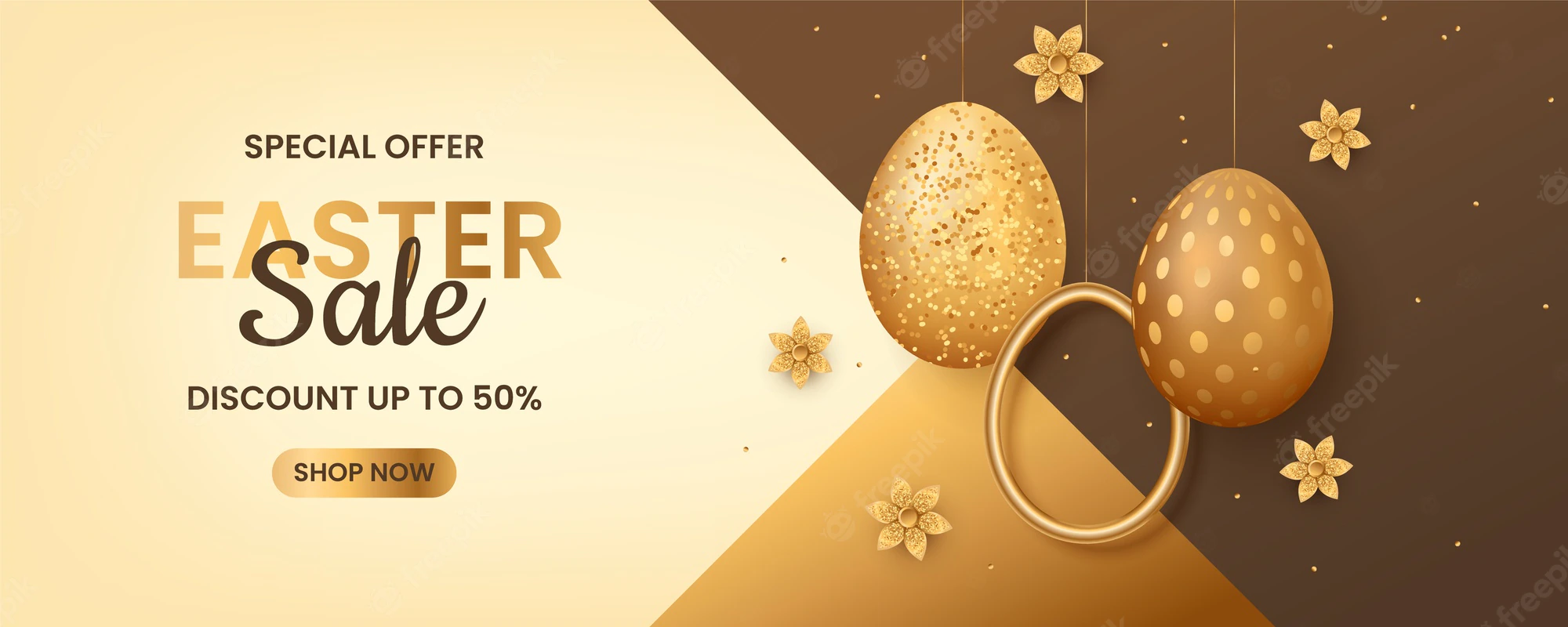 Realistic Easter Sale Horizontal Banner Template 52683 82757