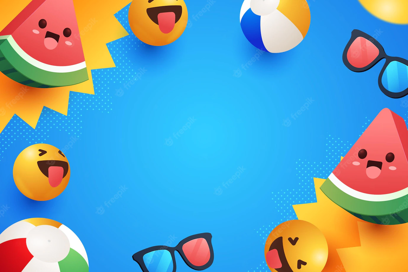 Realistic Emoji Summer Background 79603 1588