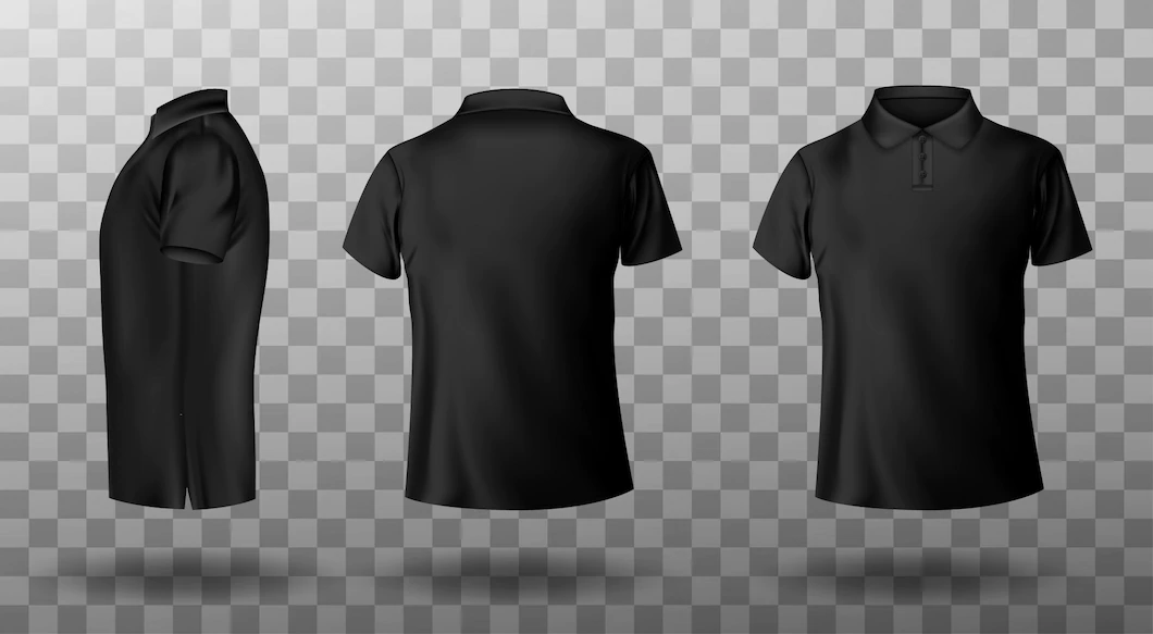 Realistic Mockup Male Black Polo Shirt 107791 2109