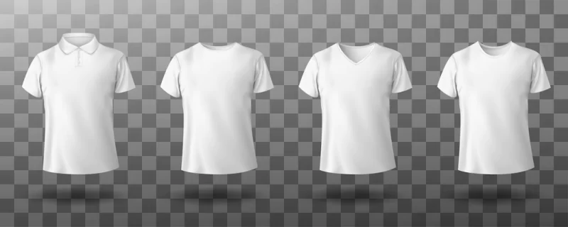 Realistic mockup of male white polo shirt Free Vector