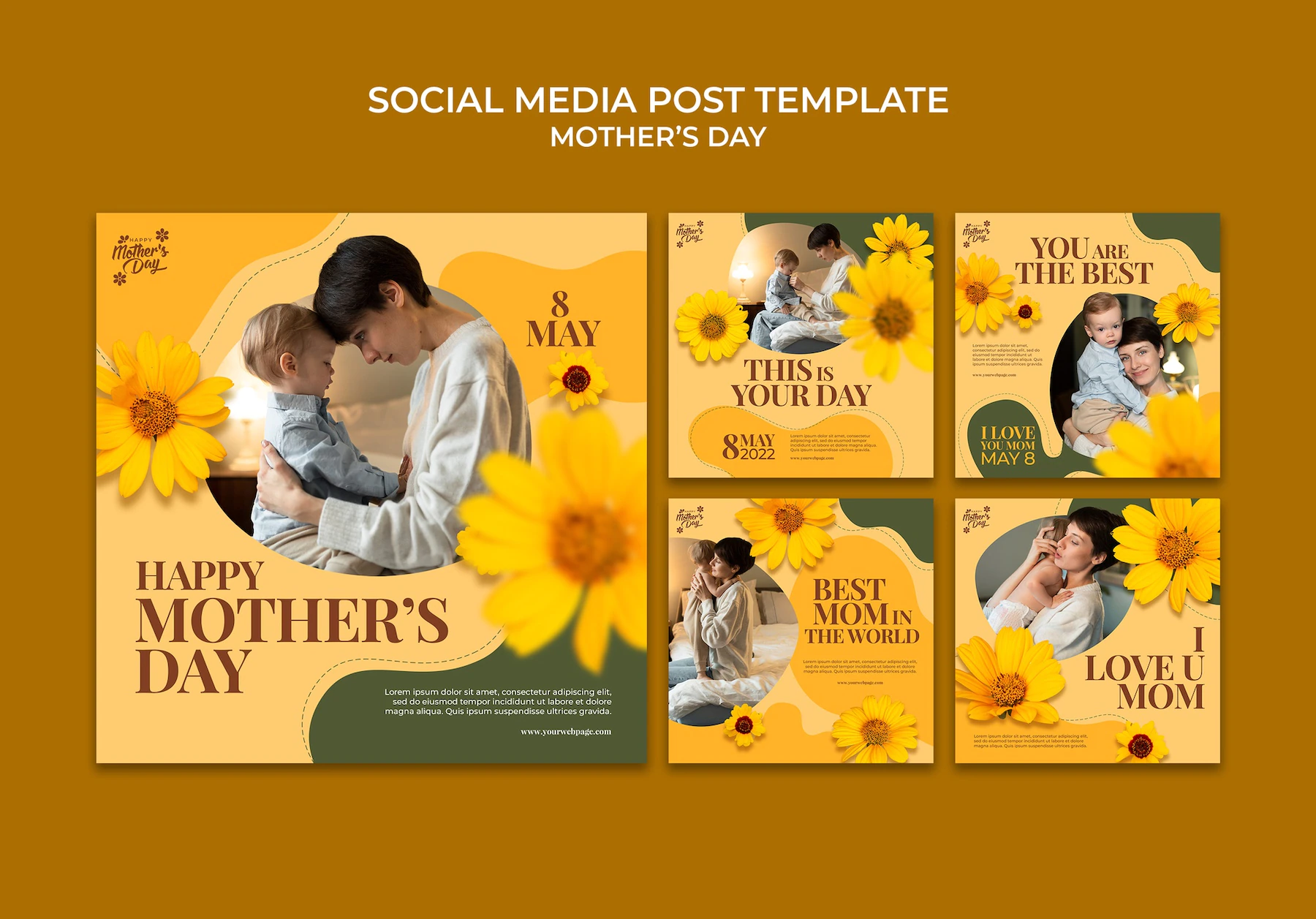 Realistic Mother S Day Instagram Posts Design Template 23 2149345397