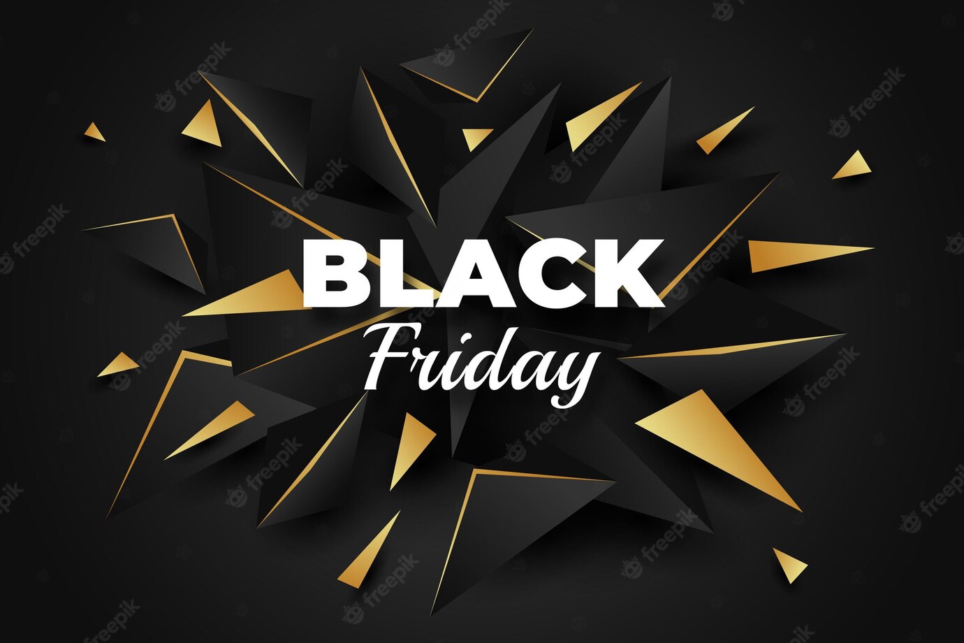 Realistic Polygonal Black Friday Background 23 2149129648