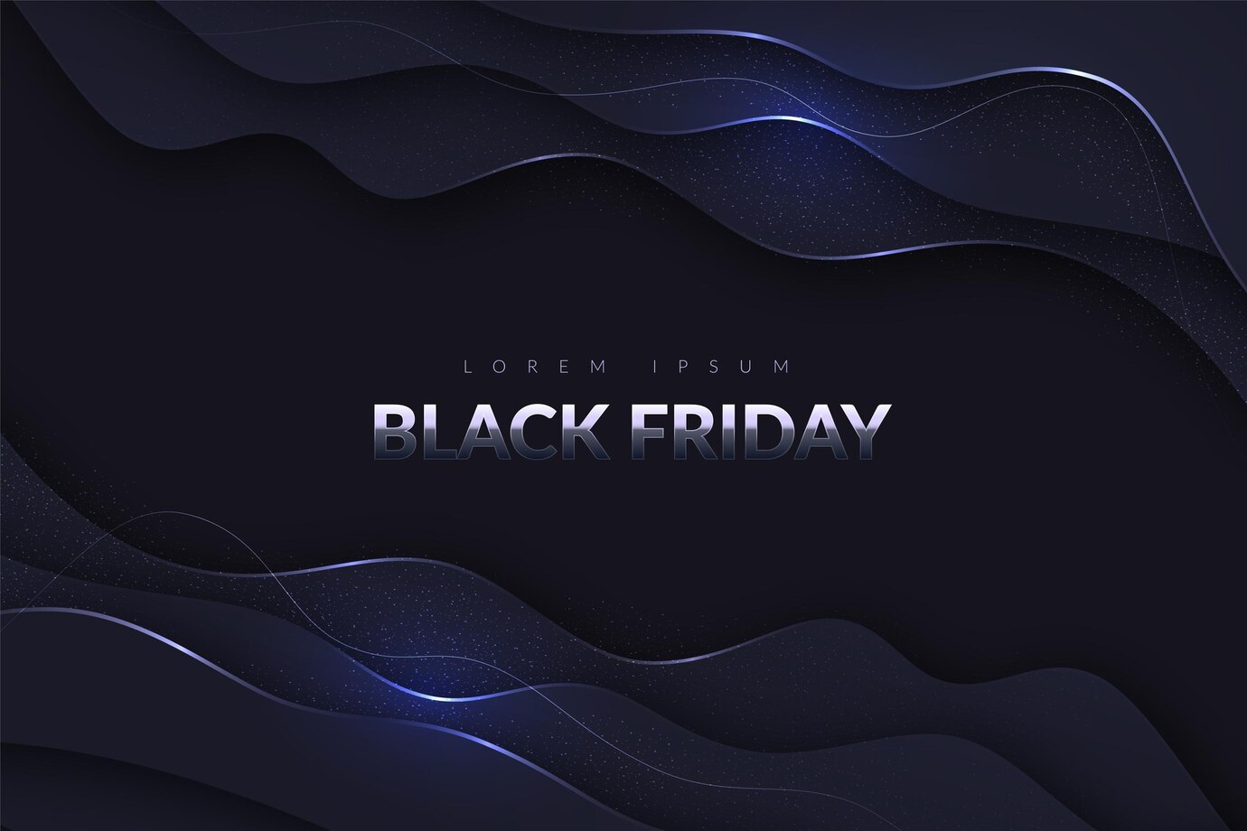 Realistic Wavy Black Friday Background 52683 75534