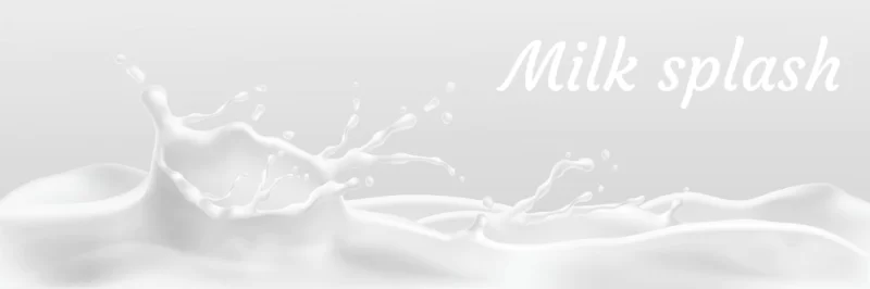 Realistic white milk splash, flowing yogurt or cream isolated on background. Free Vector