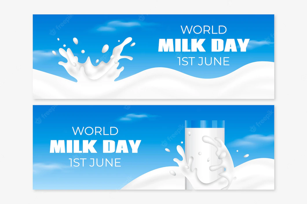 Realistic World Milk Day Banners Set 23 2148932024