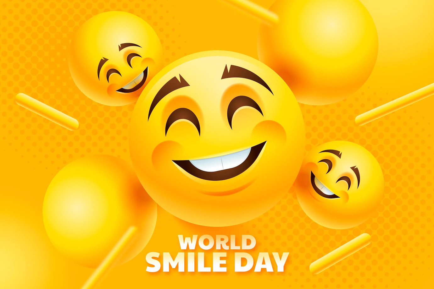 Realistic World Smile Day Background With Smiling Emojis 52683 73196