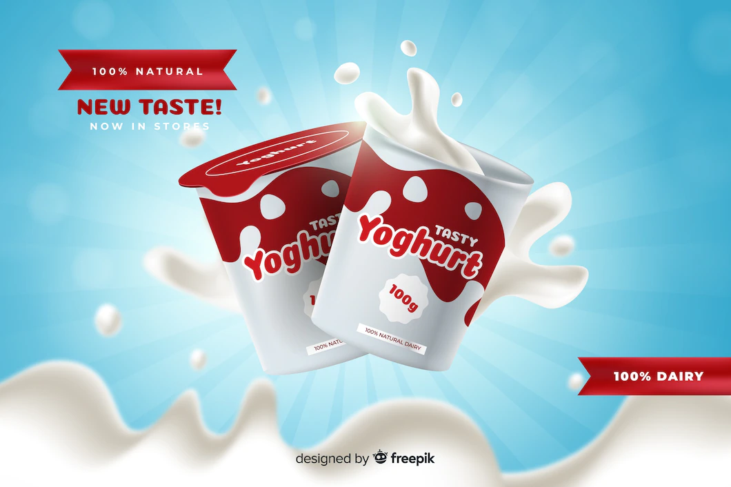 Realistic Yogurt Advertisement 52683 8155