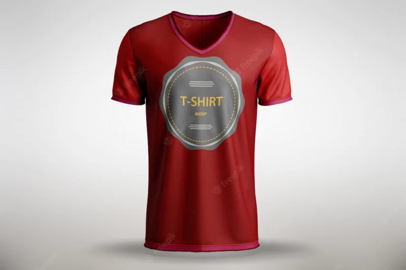 Red t-shirt mock up Free Psd