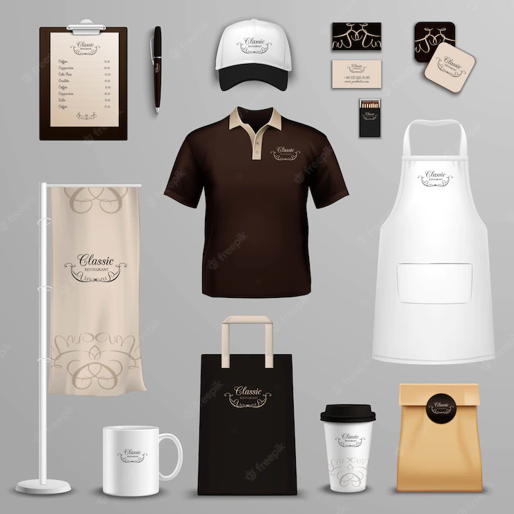 Restaurant Cafe Corporate Identity Icons Set 1284 11407