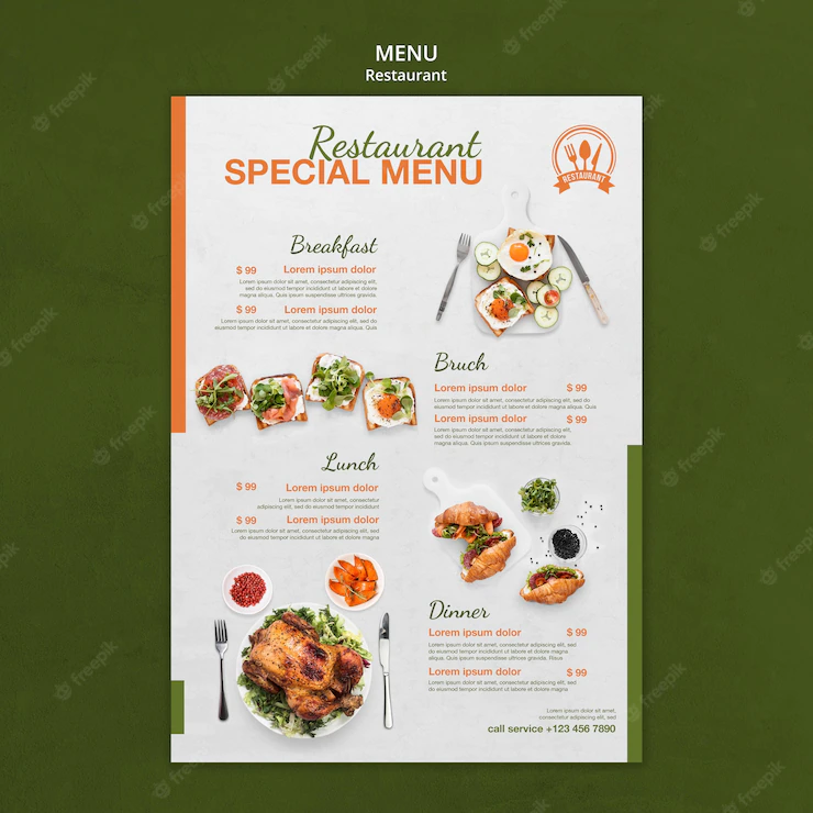 Restaurant Special Menu Print Template 23 2148786040