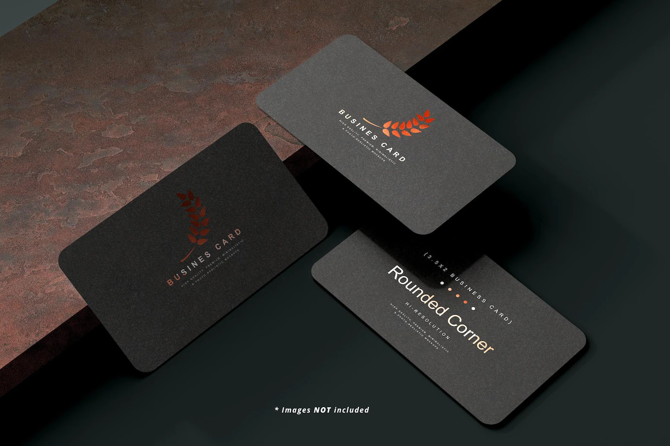 Rounded Corner Business Card Mockup Scene 358694 3696