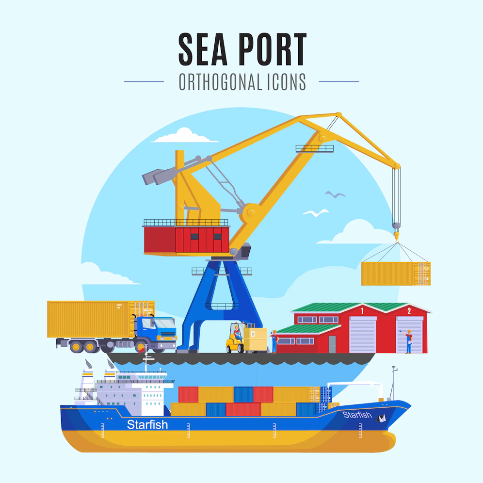 Sea Port Illustration 1284 37273