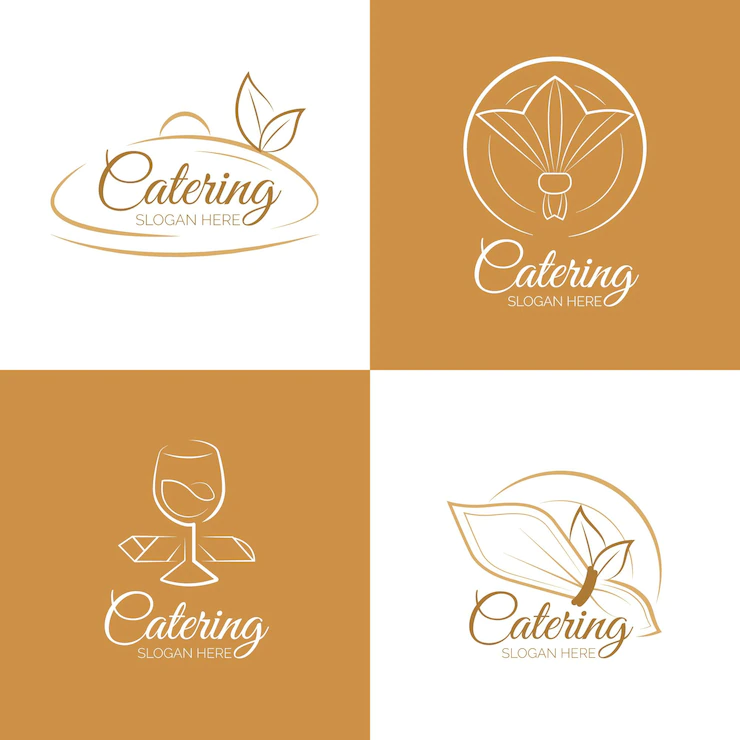 Set Linear Flat Catering Logos 23 2149007793