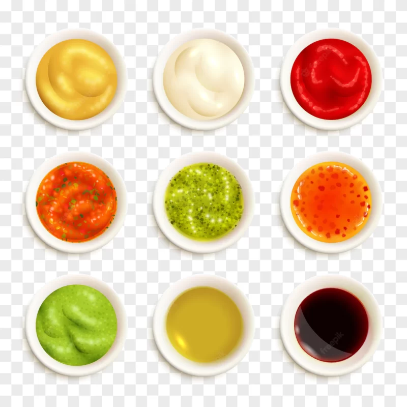 Set of sauce icons Free Vector