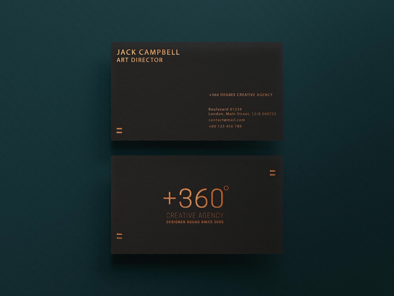 Simple Dark Business Card Mockup Template 1051 3111