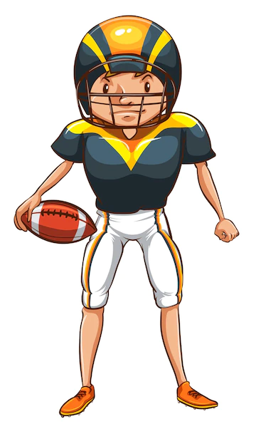 A simple sketch of an american football player Free Vector