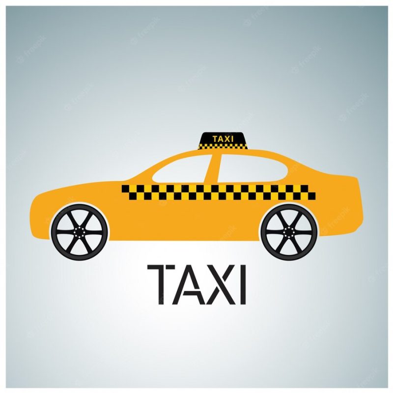 Simple taxi logotype design Free Vector