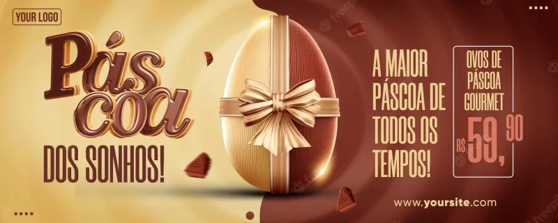 Social media banner gourmet dreams Easter Free PSD