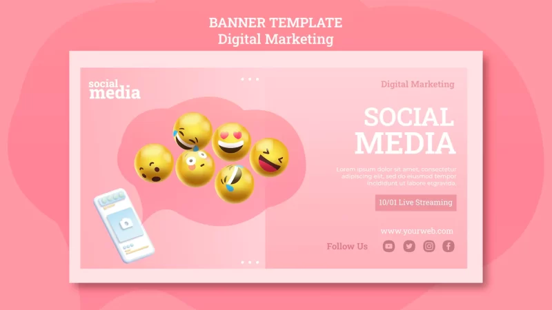 Social media banner template Free Psd