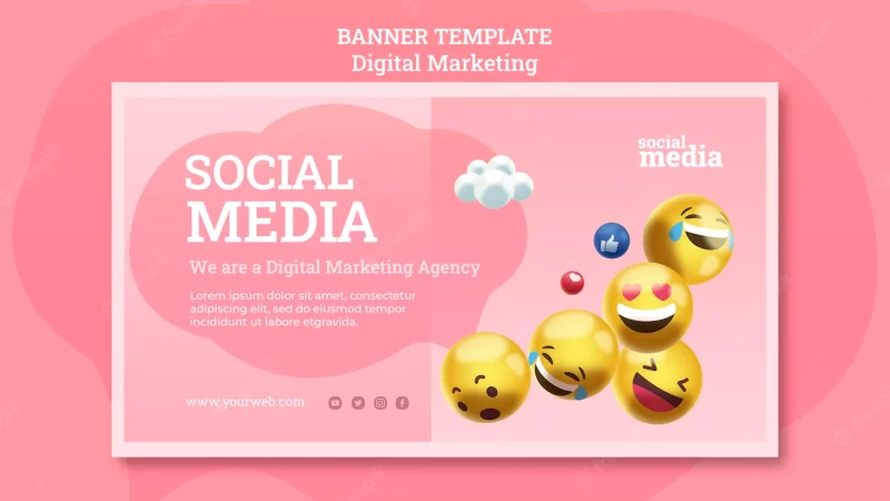 Social media banner template Free Psd