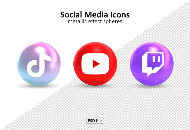 Social media icons logos Free Psd