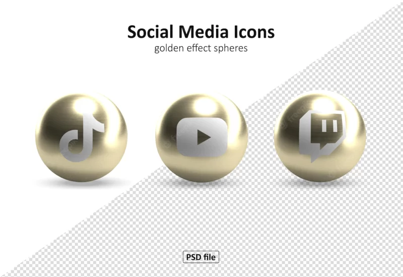 Social media icons pac Free Psd