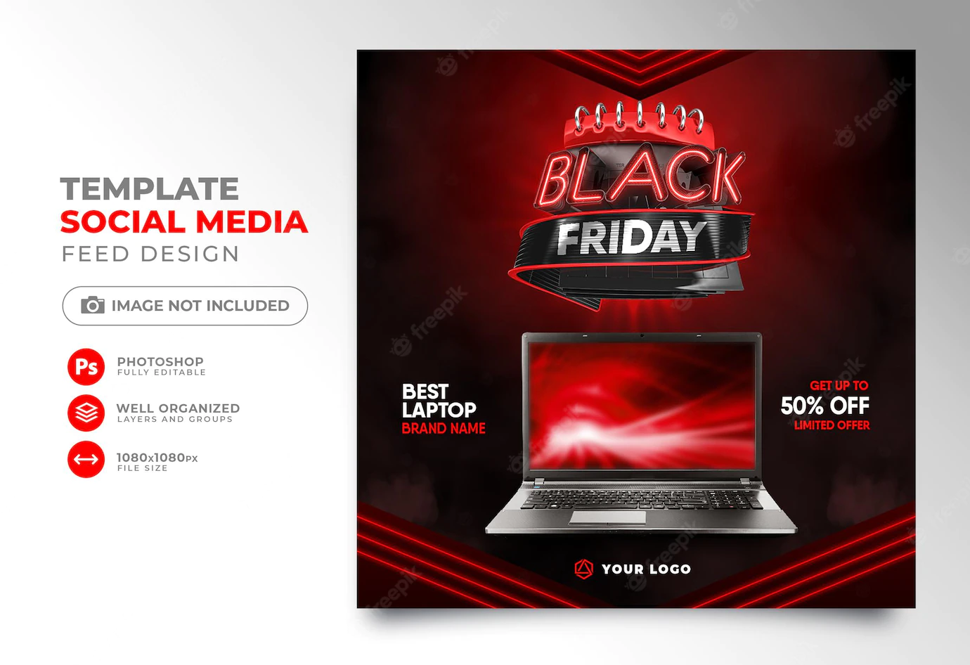 Social Media Post Black Friday 3d Render Template Design Marketing Campaign 363450 1654