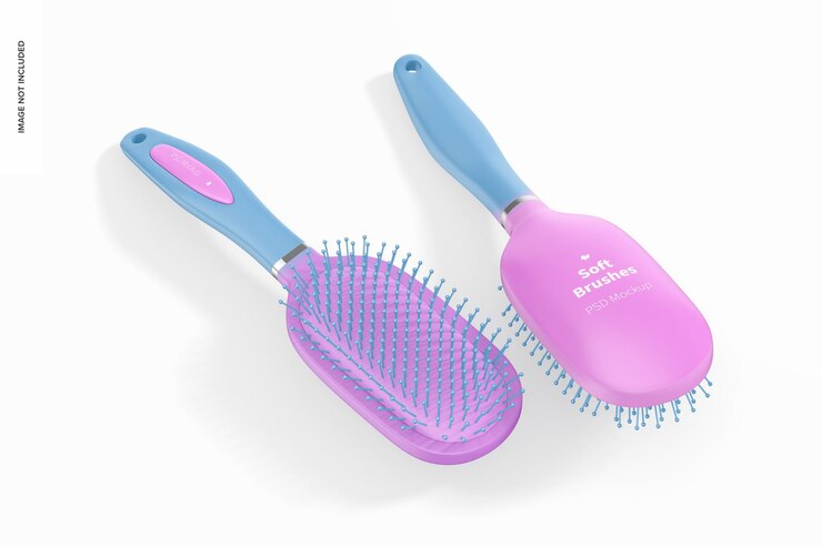 Soft Brushes Hair Mockup Left View 1332 7803