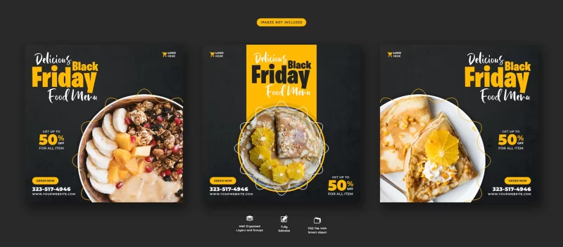 Special offer black friday social media banner template Free Psd