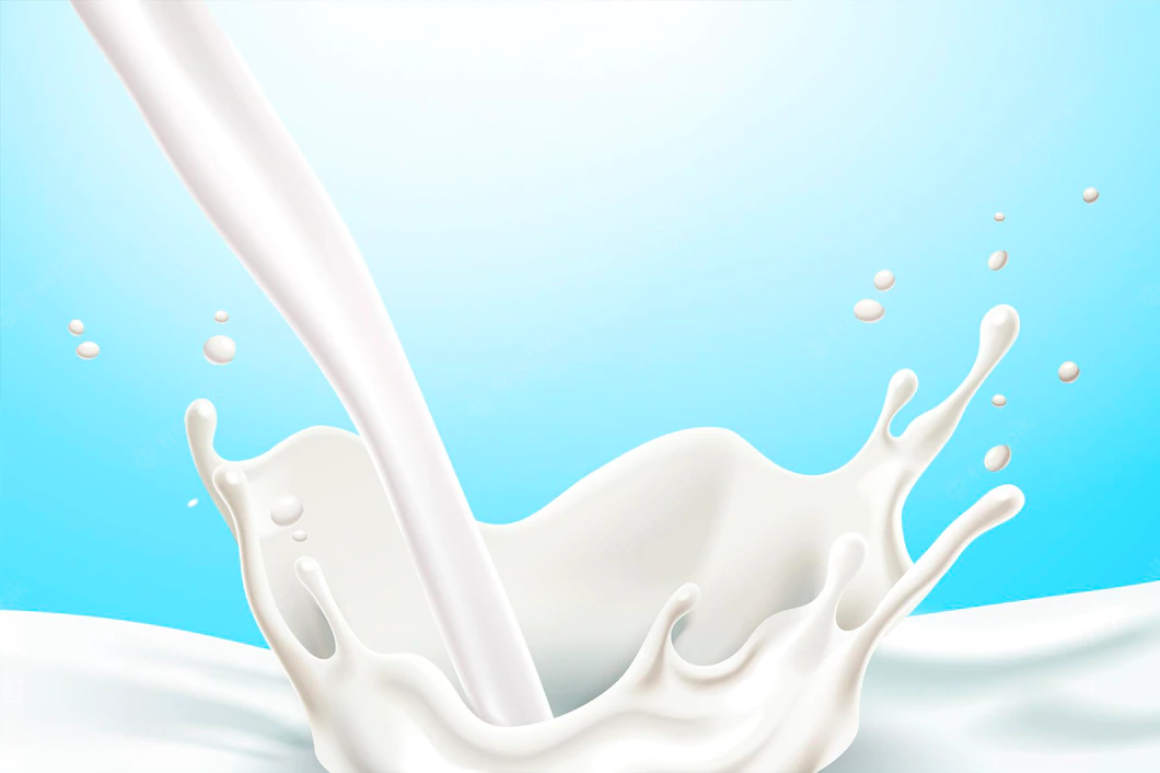 Splashing Milk Yogurt 3d Illustration Blue Background 317442 717