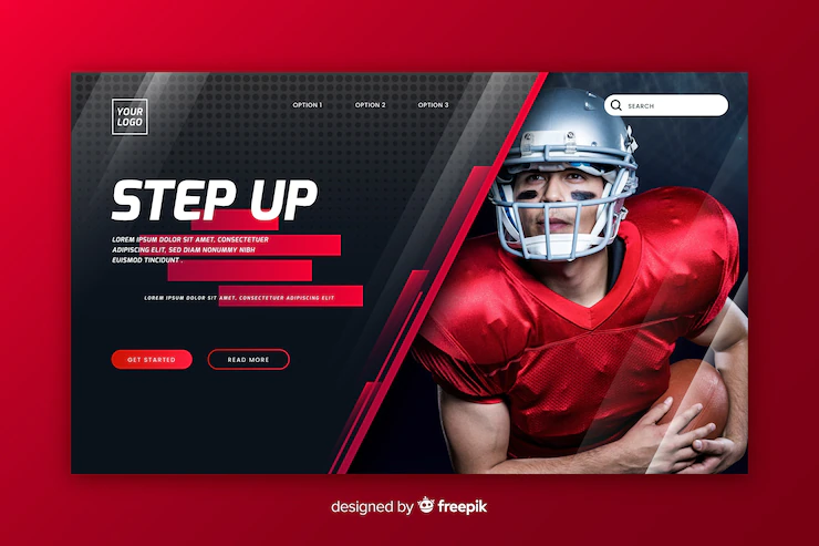 Sport Landing Page Template With Photo 52683 16274