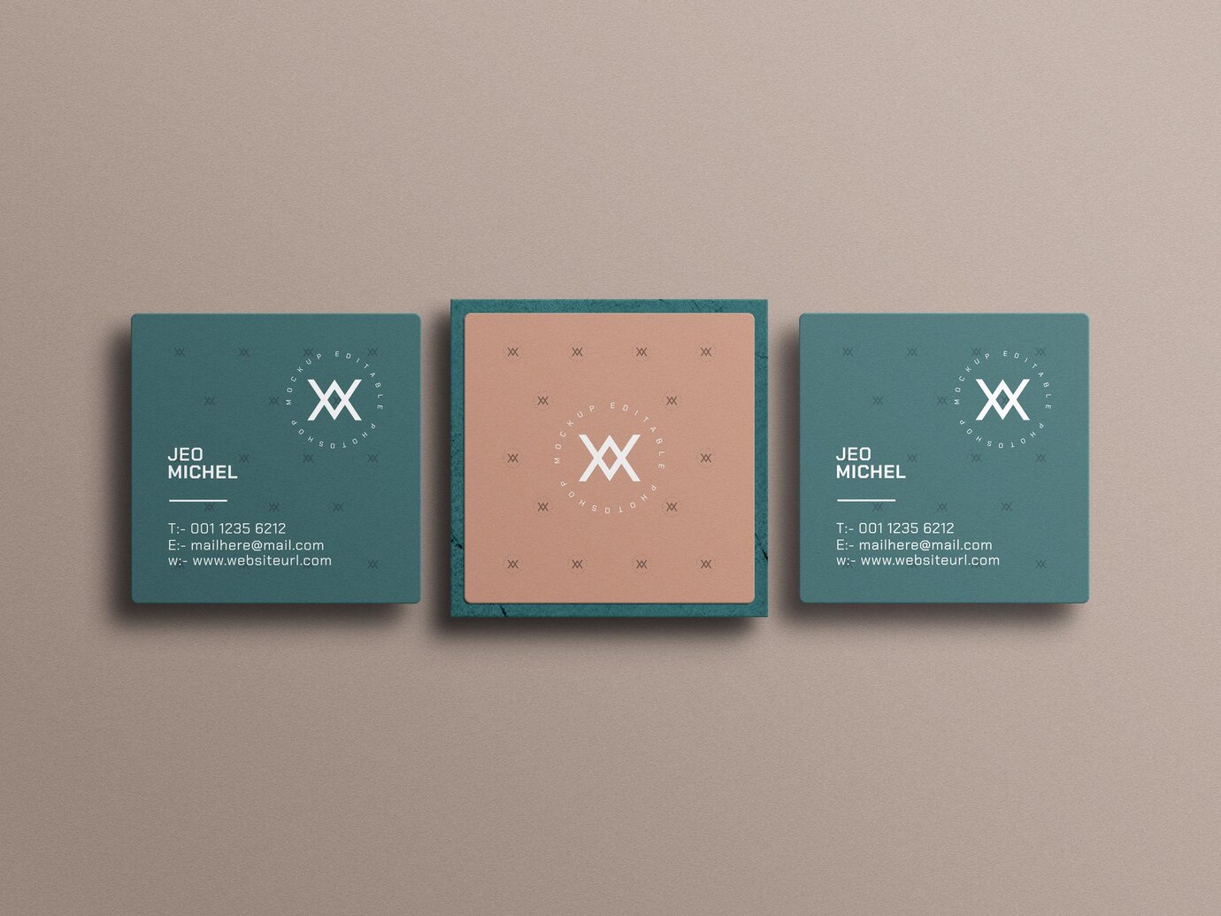 Square Business Card Mockup 439185 1490