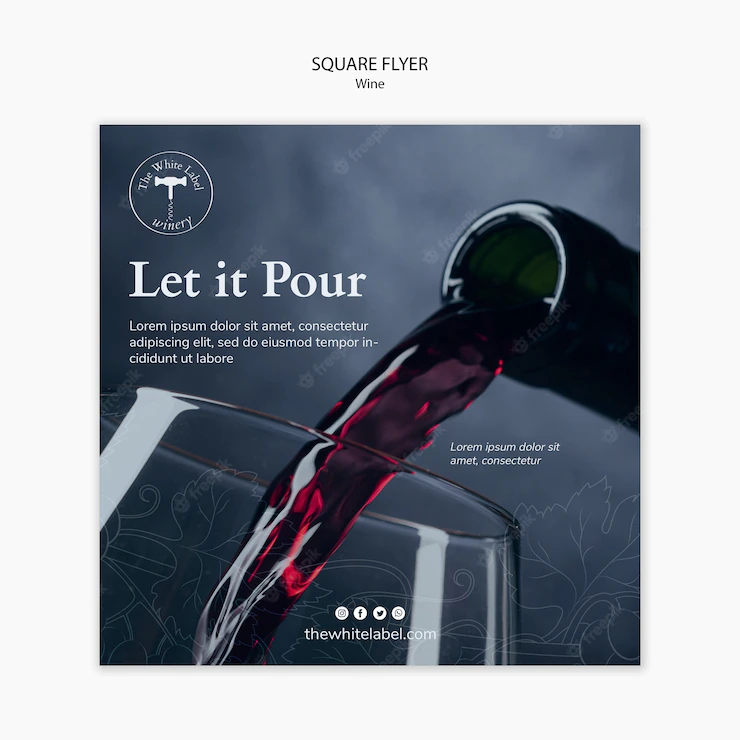 Square Flyer Template Wine Shop 23 2148567745