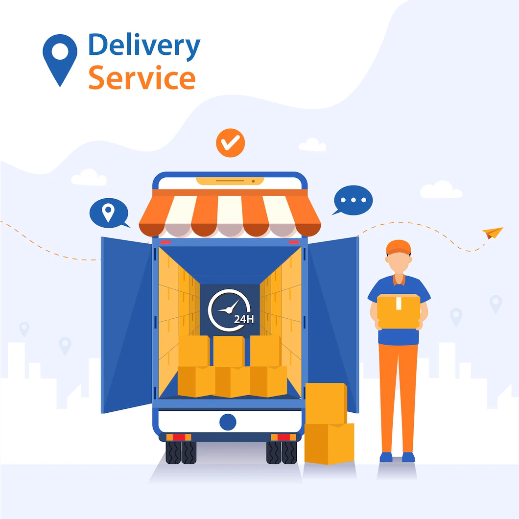 Staff Deliver Goods By Car Customers Who Order 1150 35057