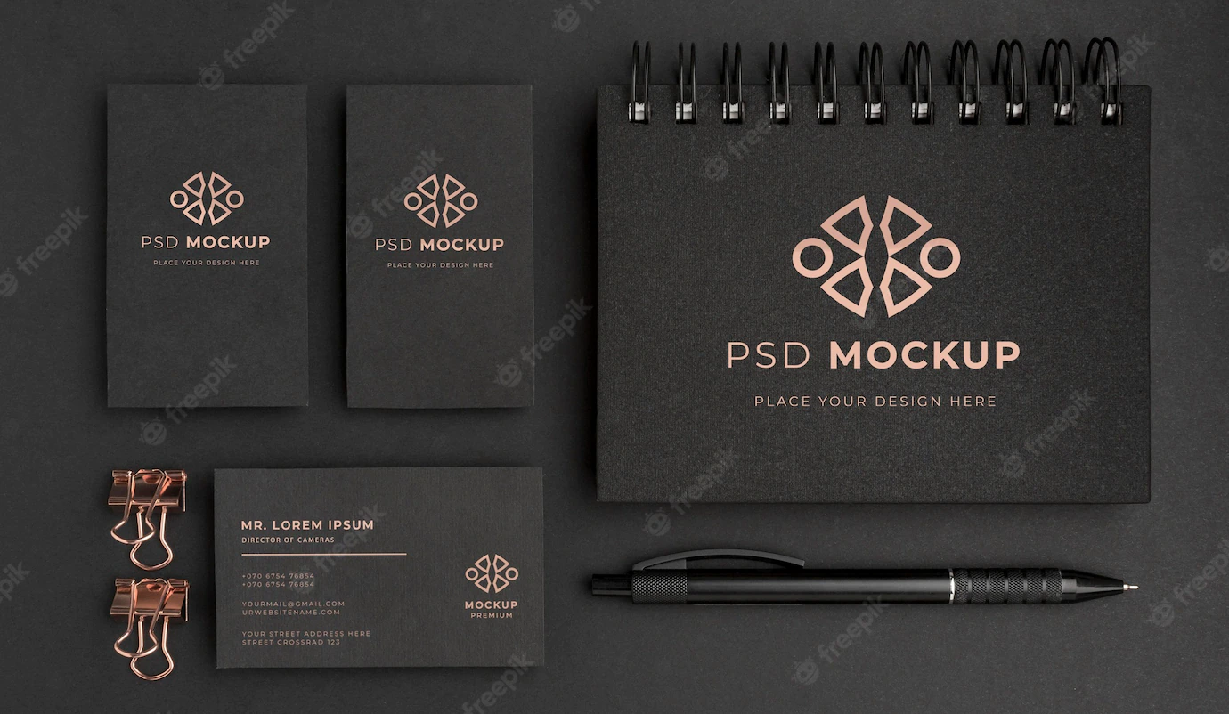 Stationery Dark Copper Mockup 23 2149052453