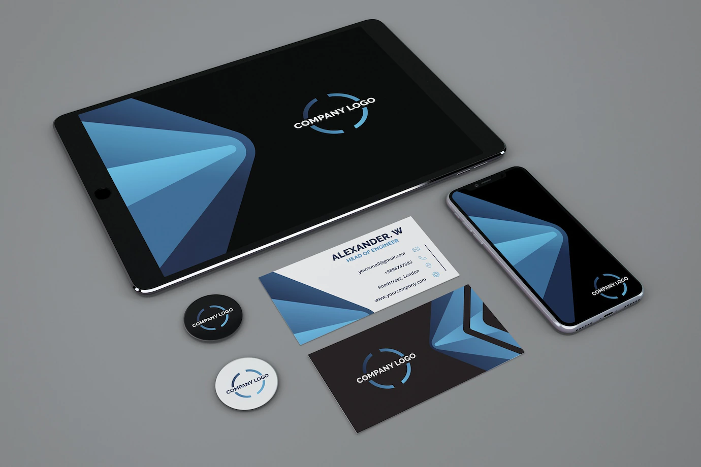 Stationery Mockup With Tablet Smartphone 23 2147933502