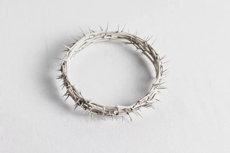 Jesus King of Jews white Still life of crown of thorns Free Photo download