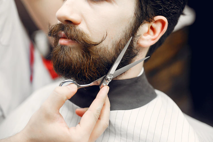 Stylish Man Sitting Barbershop 1157 21208