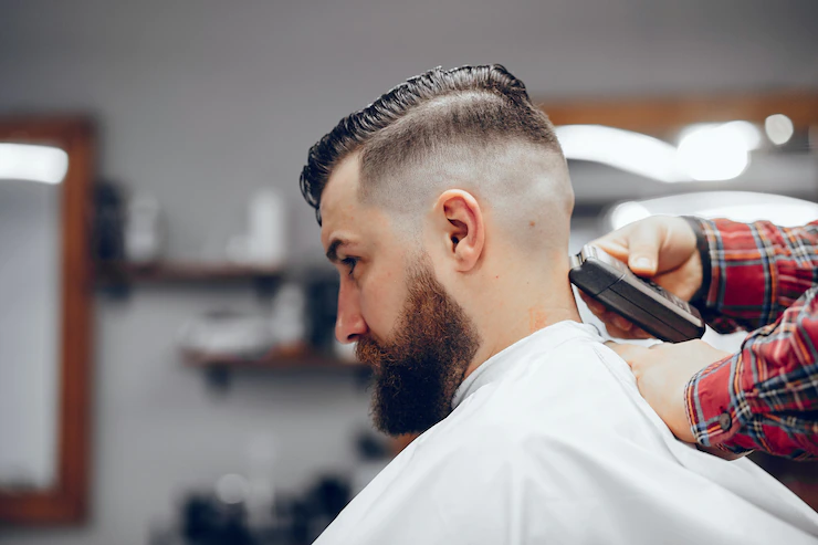 Stylish Man Sitting Barbershop 1157 21506