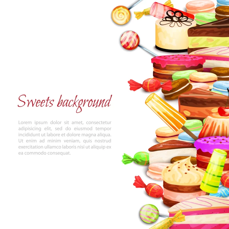 Sweet food background Free Vector