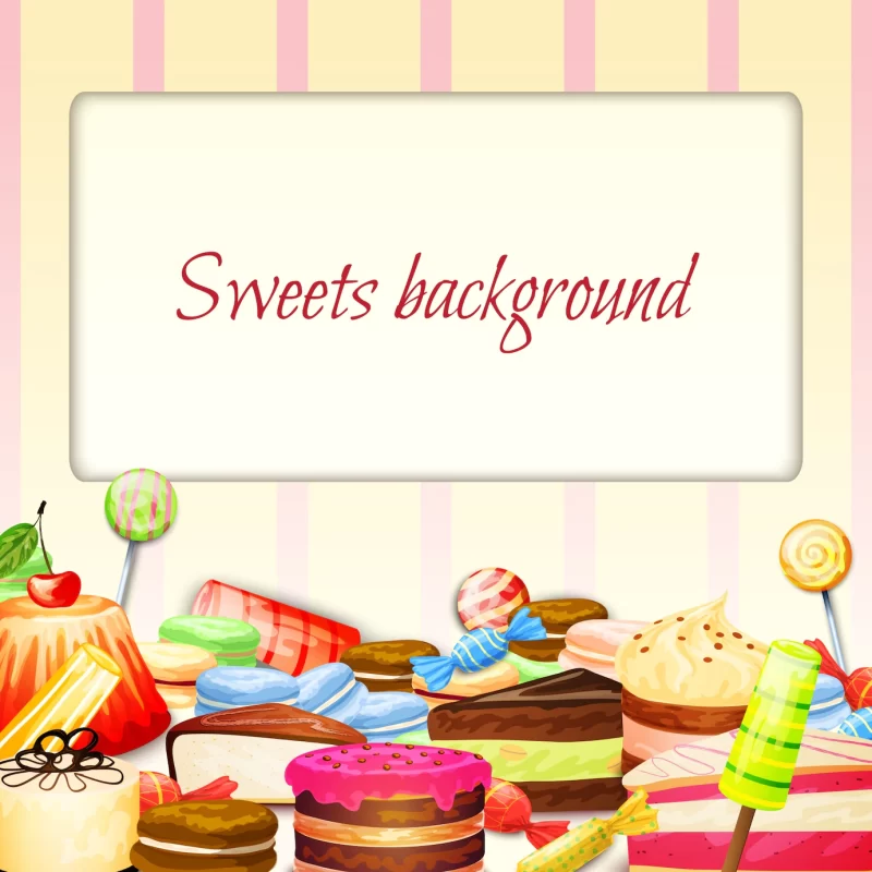 Sweets food background Free Vector