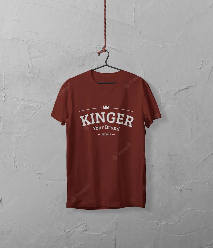 T-shirt hanged by the wall mockup Premium Psd