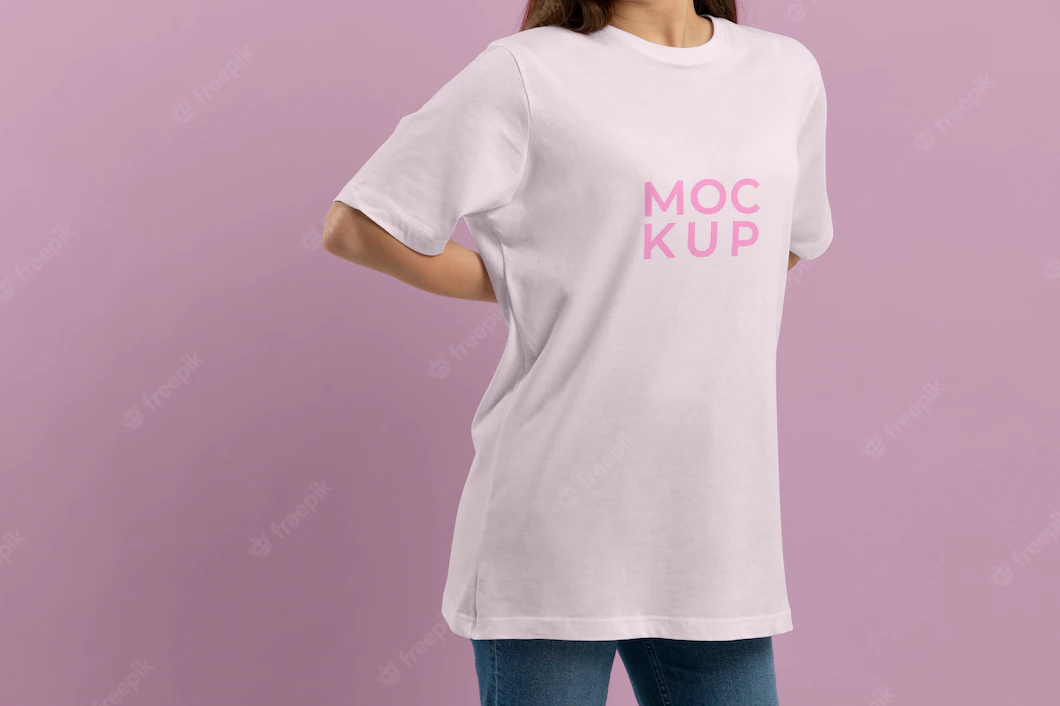 T Shirt Mockup Beautiful Young Woman 23 2149292639