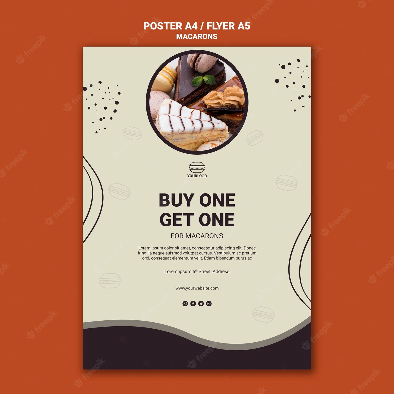 Tasty Macarons Poster Style 23 2148555363