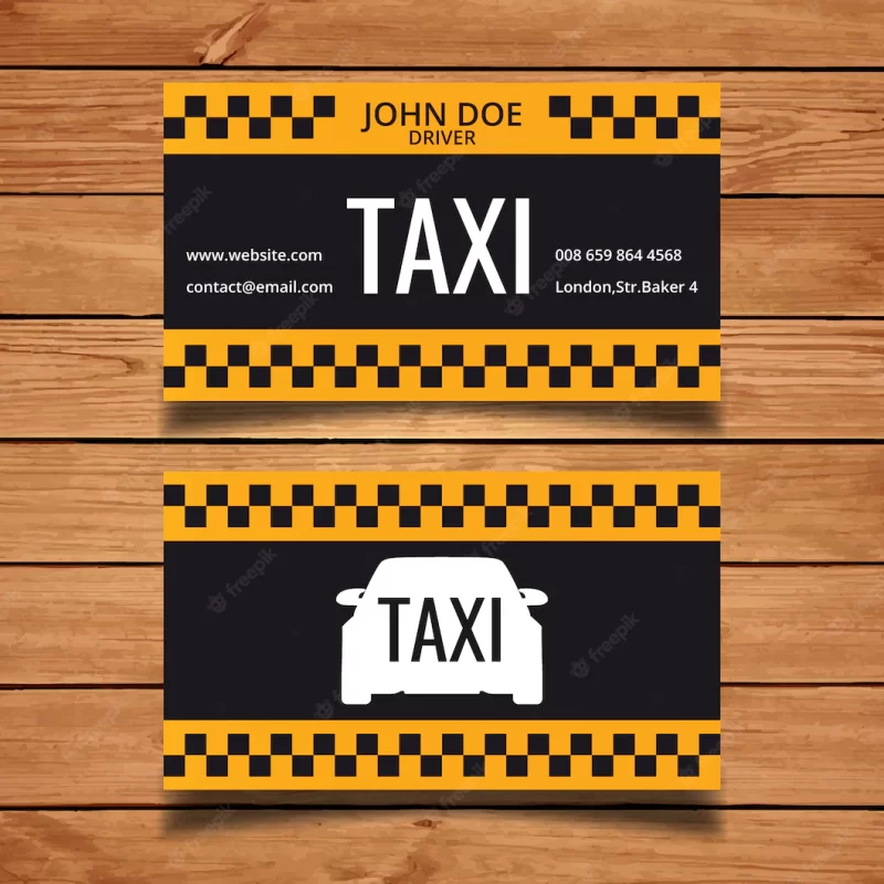 Taxi business card template Free Vector