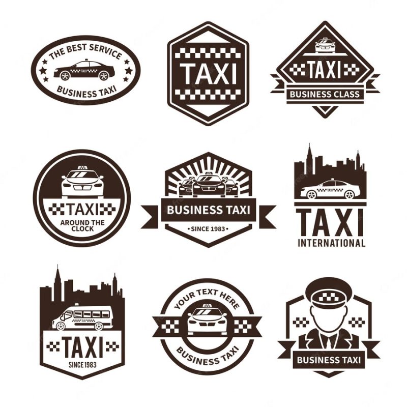 Taxi logo set Free Vector