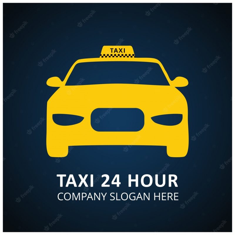 Taxi logotype design Free Vector