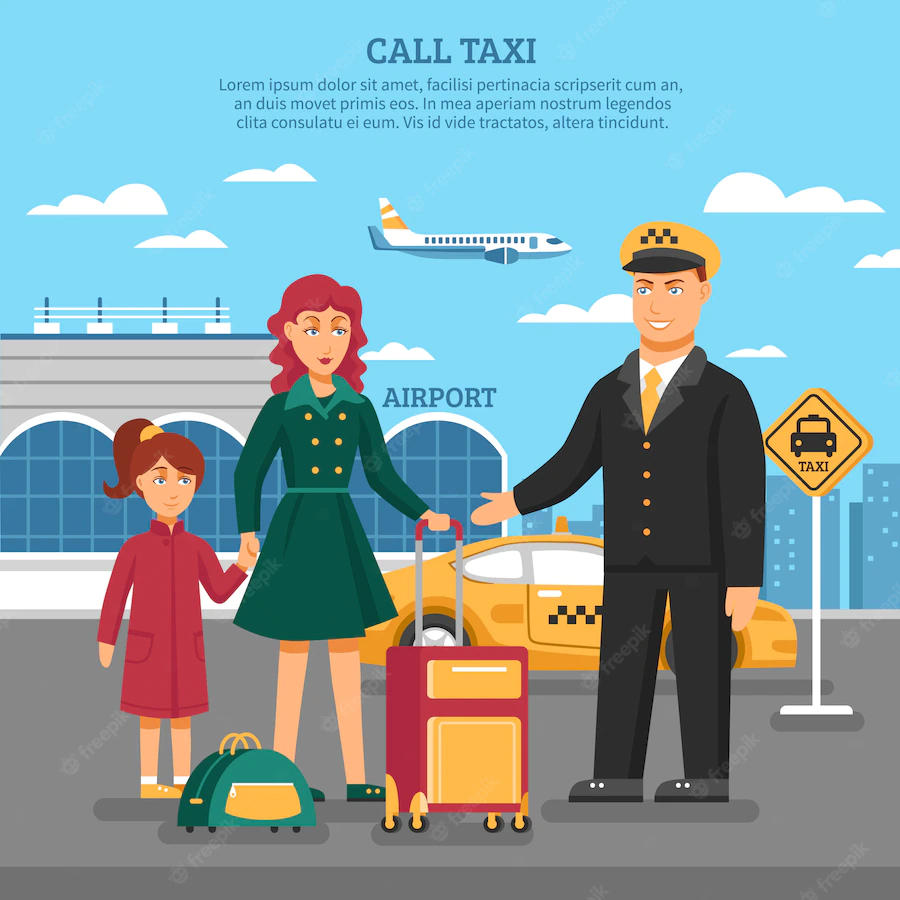 Taxi Service Illustration 1284 11018