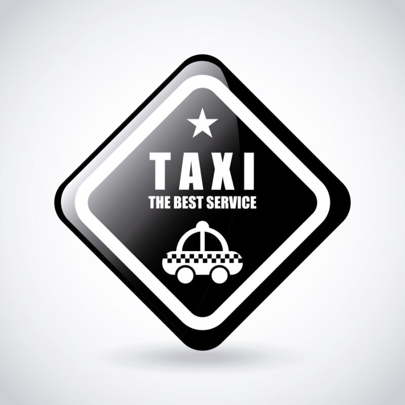 Taxi service logo graphic design Free Vector